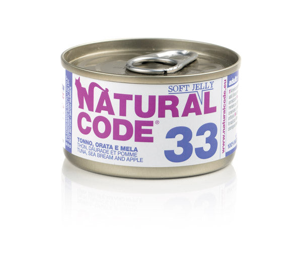 Natural Code Tonno Orata e Mela 85g - Umido Gatto Natural Code Tonno Orata e Mela 85g - Umido Gatto
